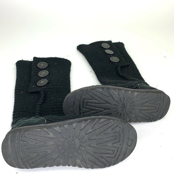 UGG Australia Womens Black Classic Cardy Sz 6 - Picture 3 of 6
